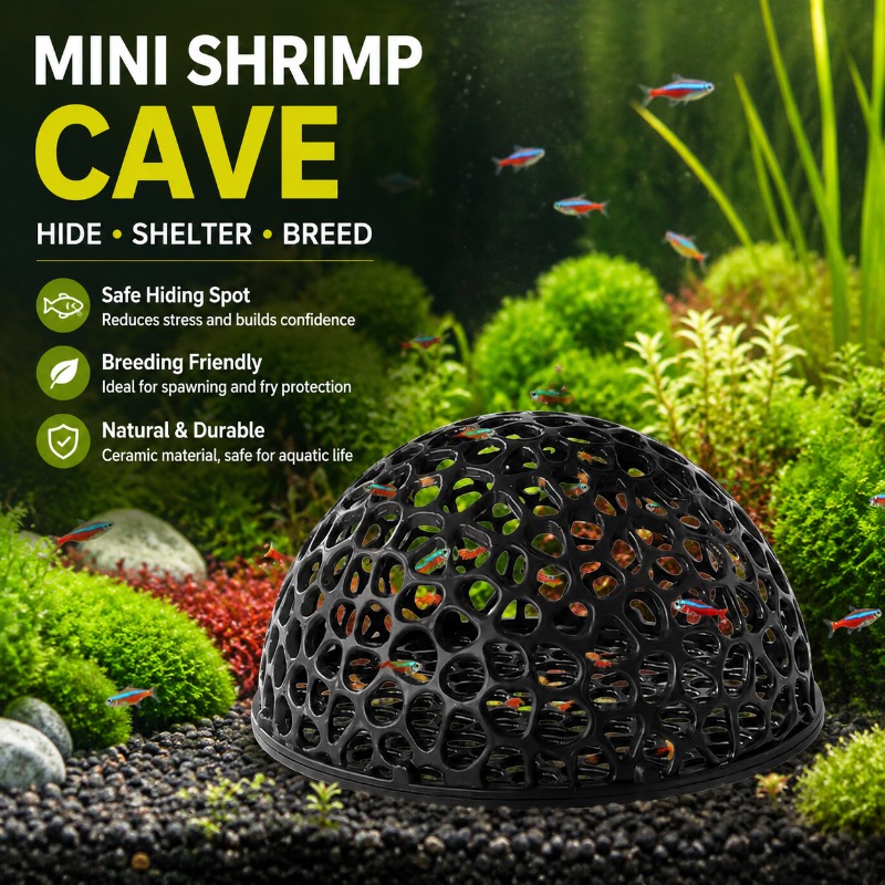 Hide Cave Ceramic - Mini grotte en céramique poreuse pour