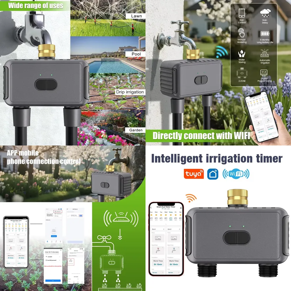 Timer Dual Outlet - Programmateur d'arrosage intelligent WAP01 WiFi à