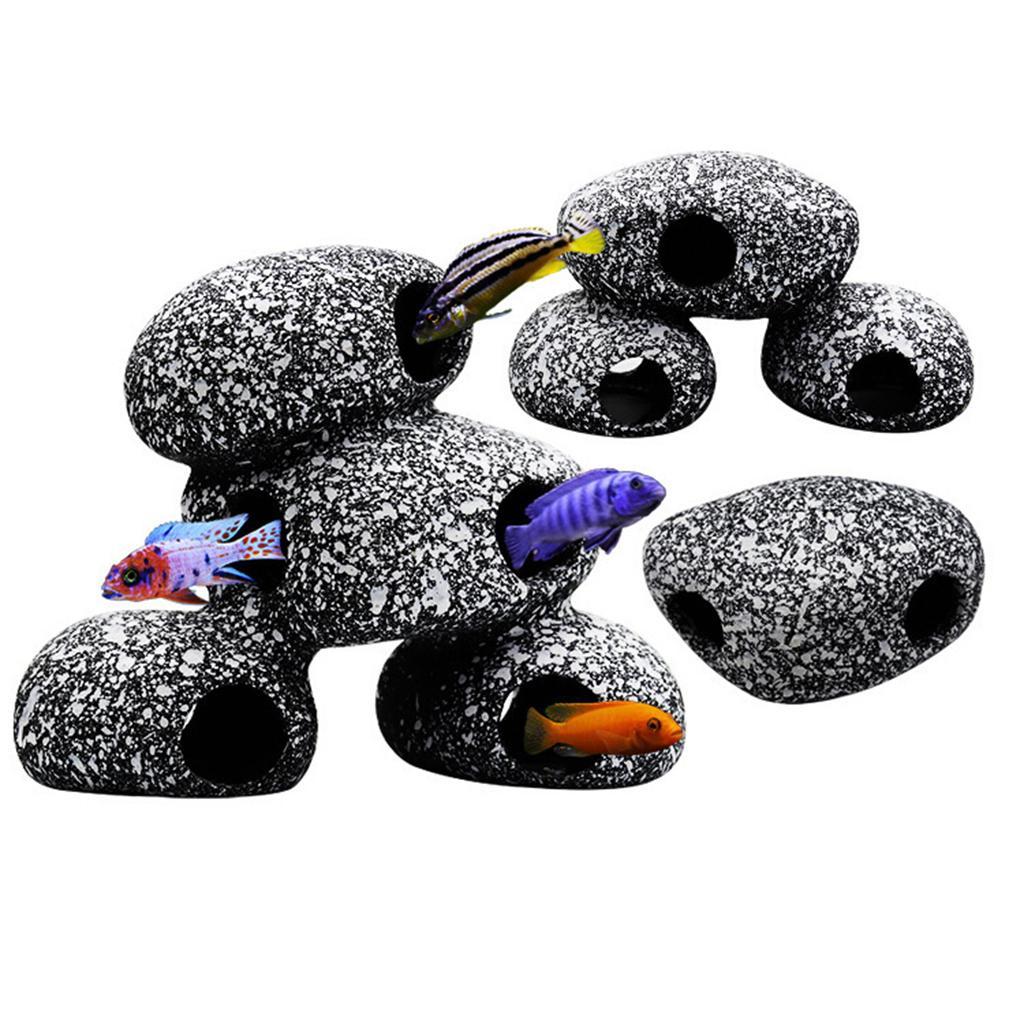 Hide Cave Ceramic - Décoration de paysage pour aquarium :