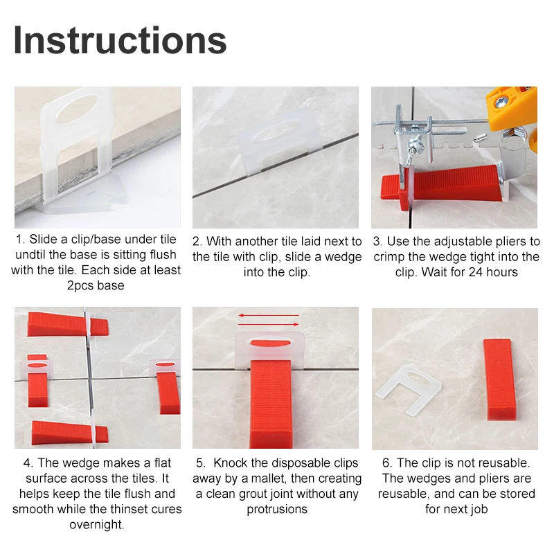 100 clips de nivellement pour  - Ceramic Tile Floor avis et prix
