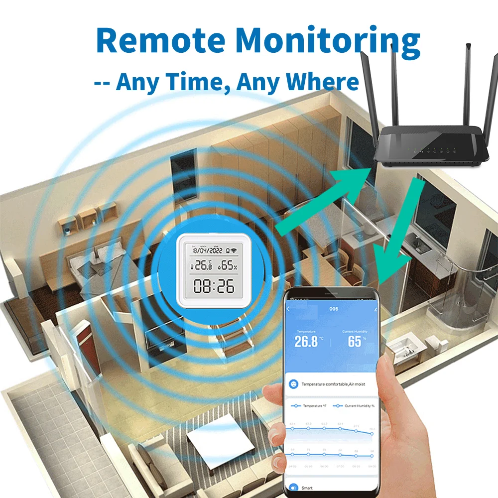 Tuya Zigbee WiFi capteur de te - Digital Hygrometer Probe avis et prix