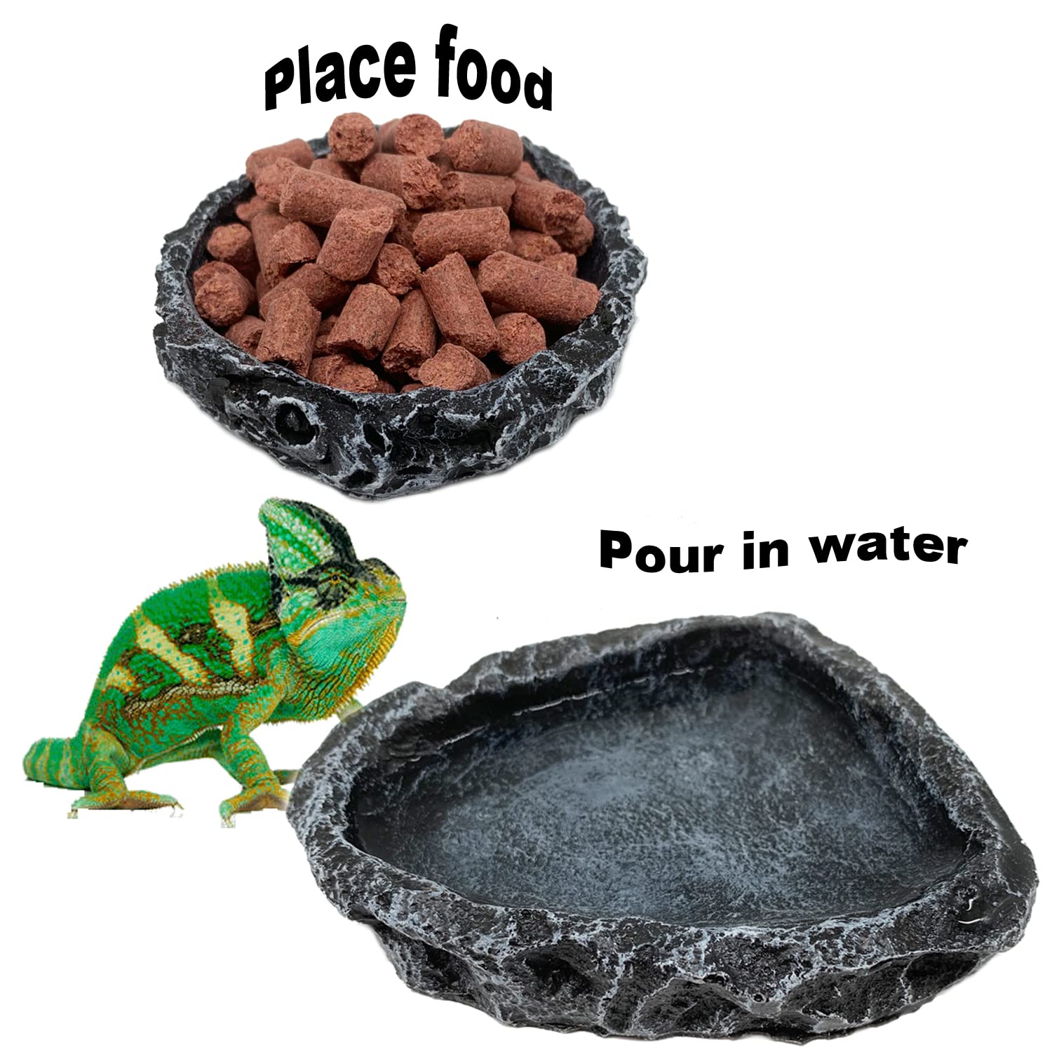 Lot de 2 bols d'alimentation d - Water Dish Reptile avis et prix