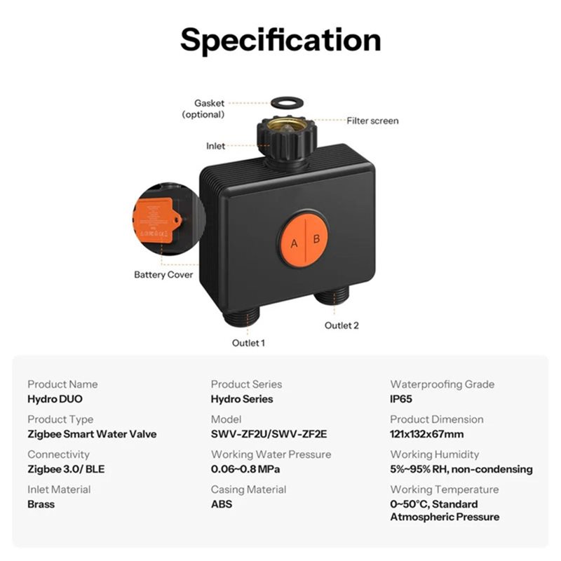 Vanne d'arrosage intelligente  - Timer Dual Outlet avis et prix