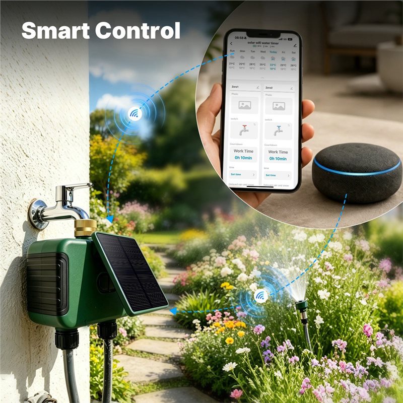 ABMR-Tuya Wifi Smart Solar Dua - Timer Dual Outlet avis et prix