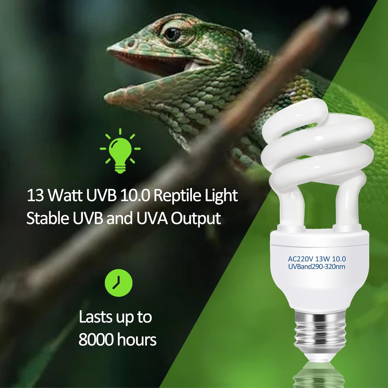 Lampe chauffante UVB 5.0 10.0  - Calcium Powder Reptile avis et prix