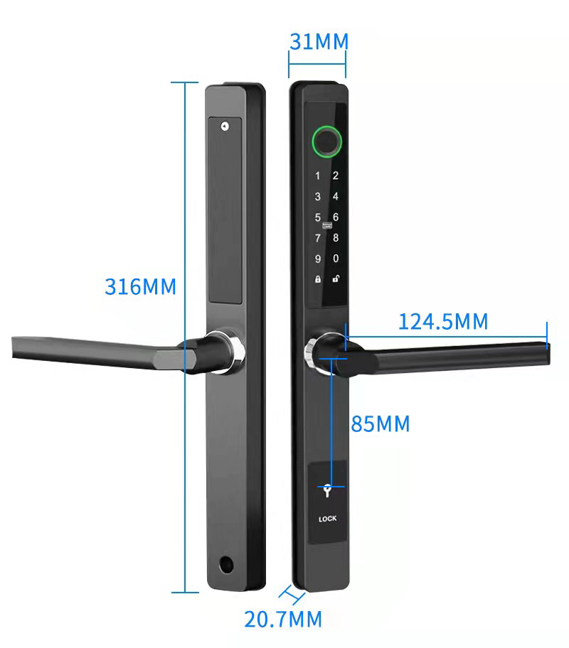 Serrure de porte numérique bio - Glass Door Hinge avis et prix