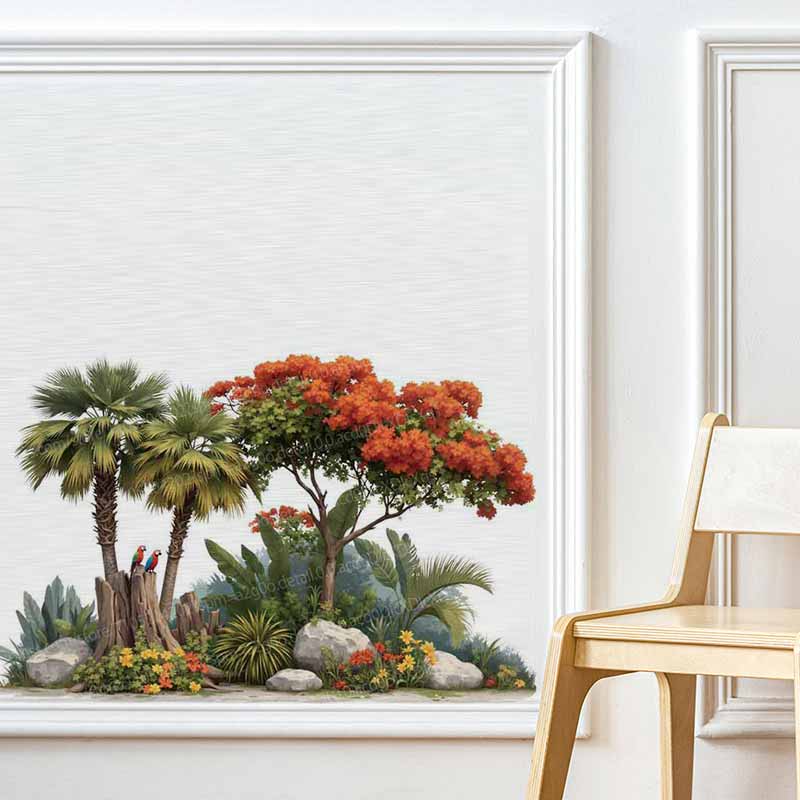 Autocollants muraux de plantes - Pvc Panel Background avis et prix